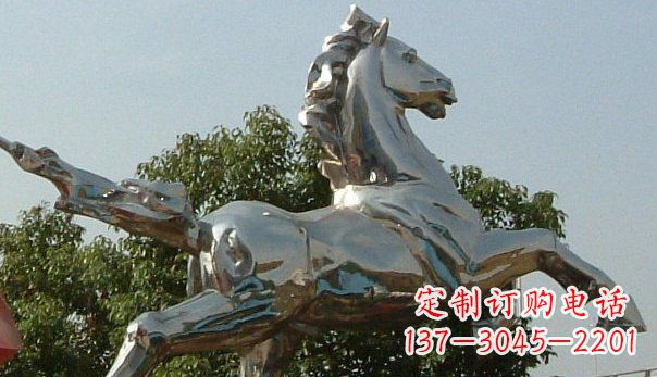 重庆精美不锈钢奔马雕塑
