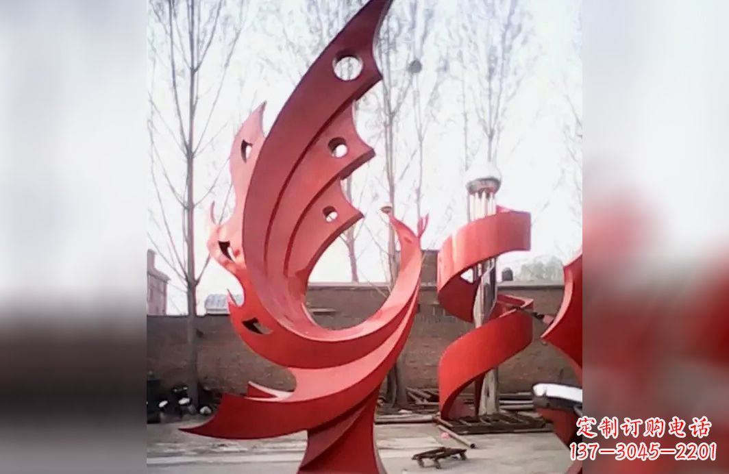 重庆广场不锈钢抽象凤凰雕塑