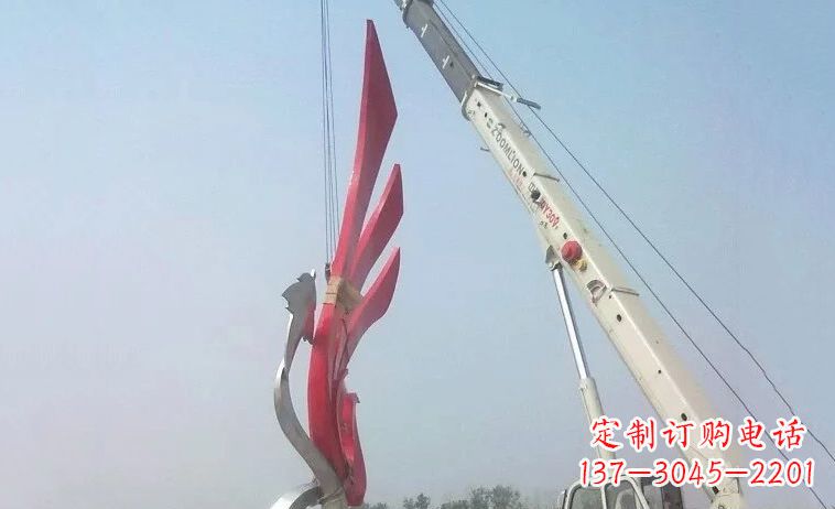 重庆独特而精致的不锈钢抽象凤凰雕塑