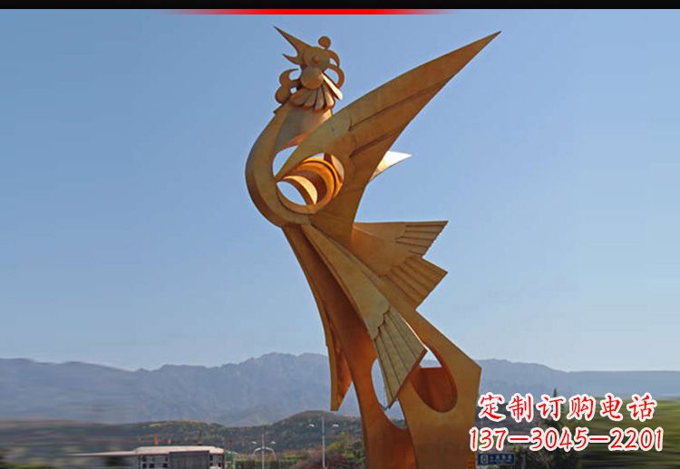 重庆中领雕塑凤凰抽象雕塑11英寸