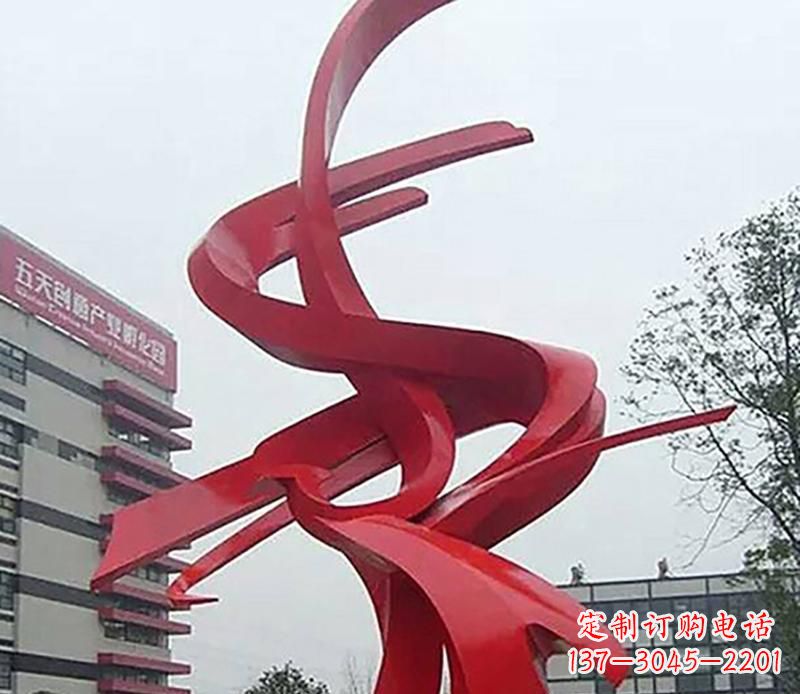 重庆不锈钢抽象飘带雕塑