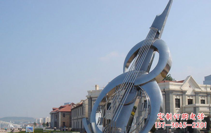 重庆广场不锈钢大提琴雕塑