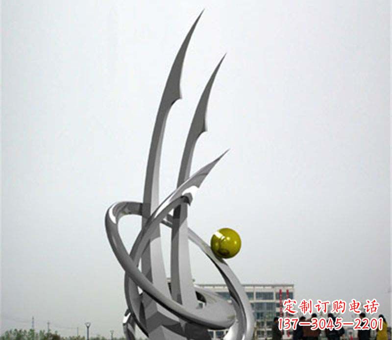 重庆广场不锈钢帆船抽象雕塑