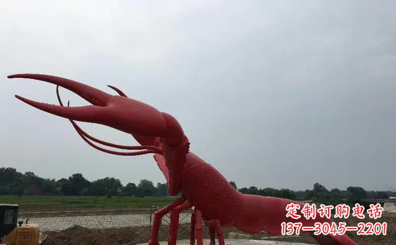 重庆广场不锈钢仿真龙虾雕塑