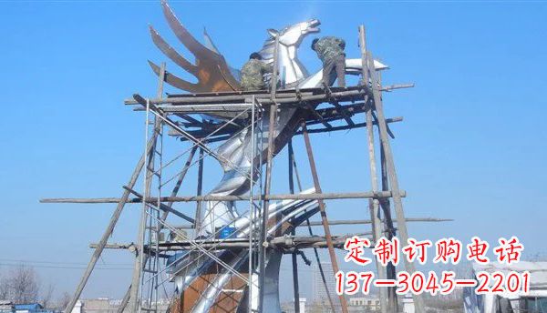 重庆不锈钢飞马雕塑,给广场一个灵动之美