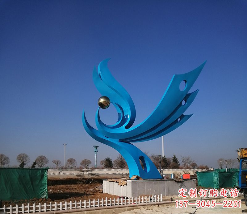 重庆广场不锈钢凤凰雕塑