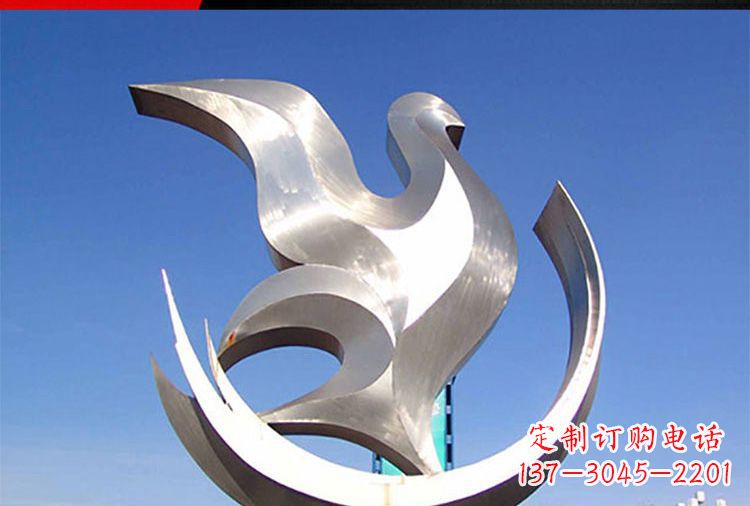 重庆广场不锈钢鸽子摆件雕塑