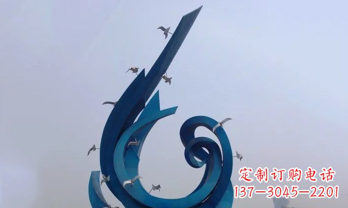 重庆广场不锈钢鸽子雕塑 (2)