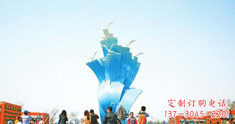 重庆光彩熠熠的海鸥雕塑