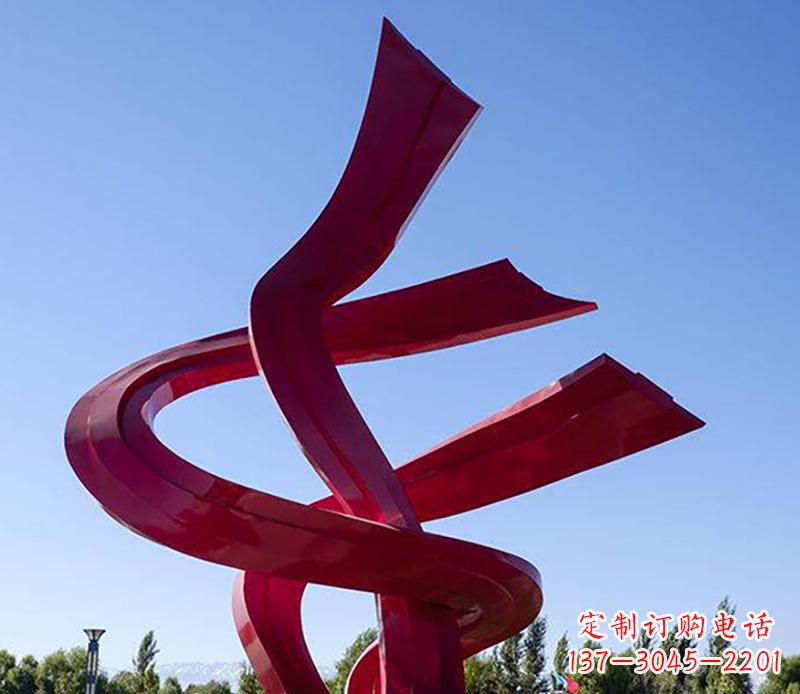 重庆不锈钢飘带景观雕塑