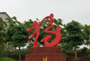 重庆精致大气的不锈钢抽象福字雕塑