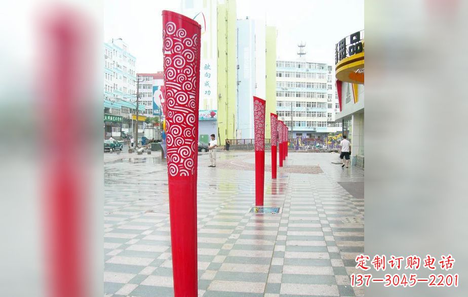 重庆广场不锈钢火炬雕塑