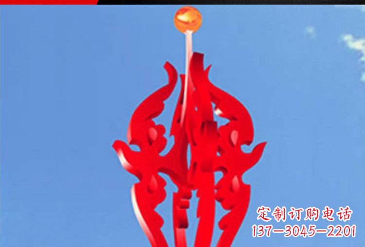 重庆广场不锈钢火苗景观雕塑1