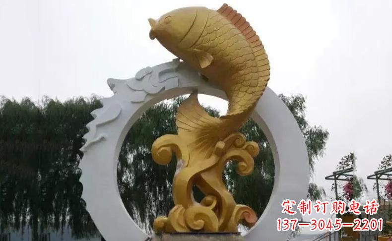 重庆广场不锈钢金龙鱼雕塑