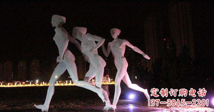重庆优雅靓丽的女性不锈钢跑步雕塑