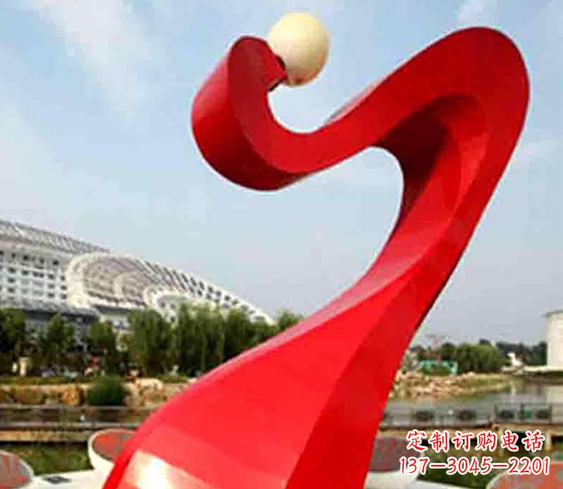 重庆广场不锈钢飘带景观雕塑