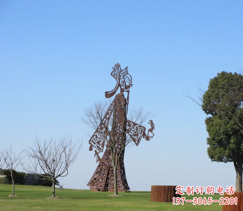 重庆全新不锈钢艺术皮影戏雕塑