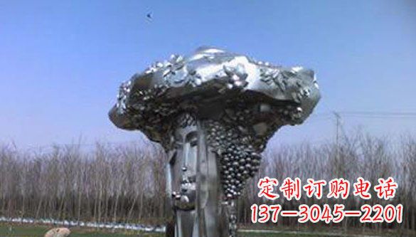 重庆中领雕塑|不锈钢葡萄抽象雕塑