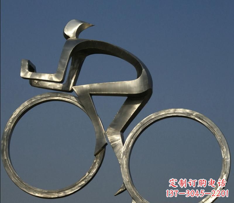 重庆不锈钢骑自行车雕塑
