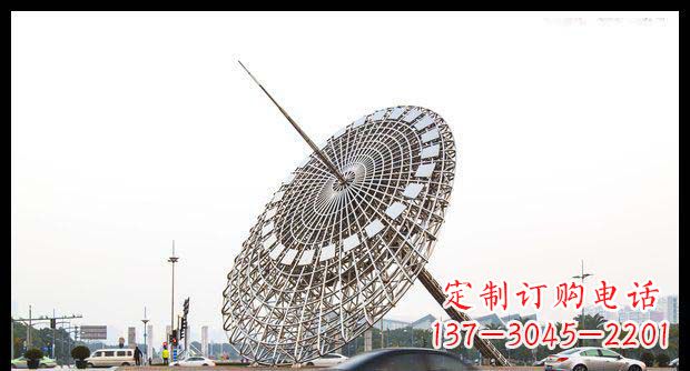 重庆广场不锈钢日晷景观雕塑