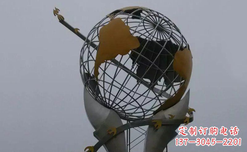 重庆不锈钢大地手托雕塑