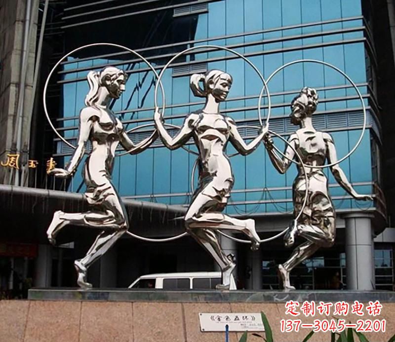 重庆不锈钢跳舞美女雕塑