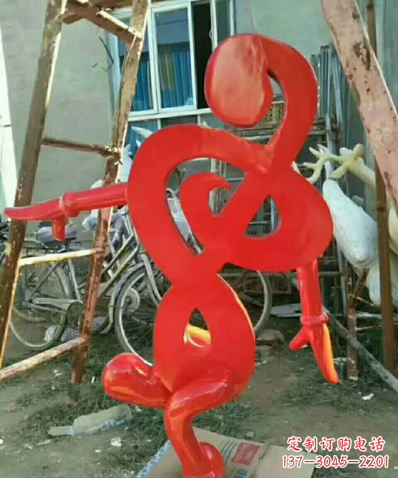 重庆中领雕塑-不锈钢音符抽象雕塑