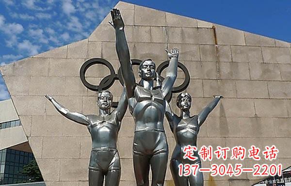 重庆中领雕塑|不锈钢运动员雕塑