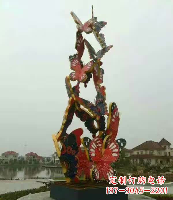重庆中领雕塑:精美不锈钢蝴蝶雕塑