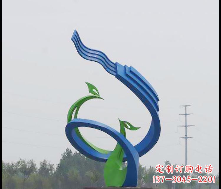 重庆完美锻造,彩色不锈钢抽象凤凰雕塑