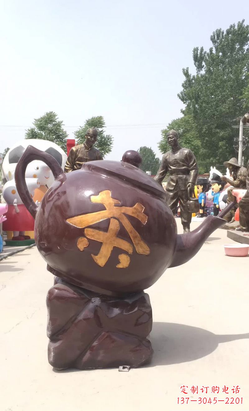 重庆高质量广场茶壶铜雕塑