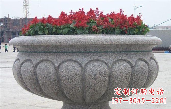 重庆广场大理石花盆雕塑