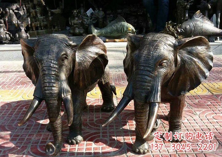 重庆中领雕塑出品:专业定制铜大象雕塑