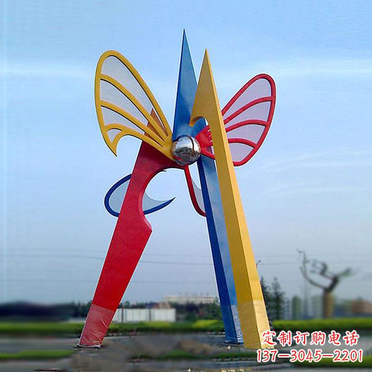 重庆广场大型抽象蝴蝶景观雕塑