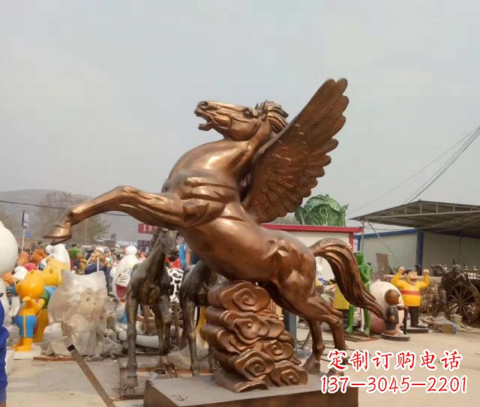 重庆广场飞马铜雕