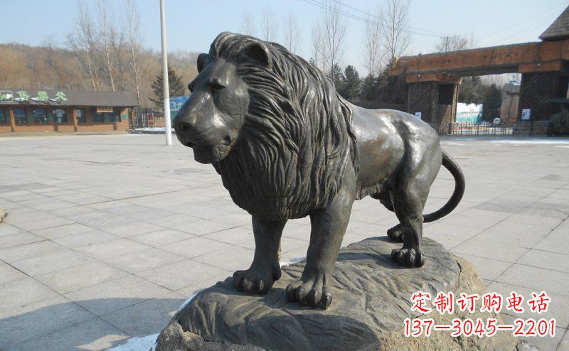 重庆广场非洲狮动物铜雕