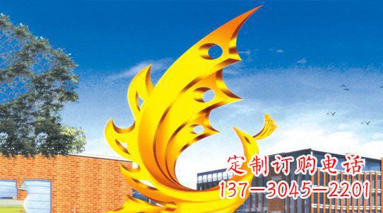 重庆广场凤凰不锈钢雕塑 (2)