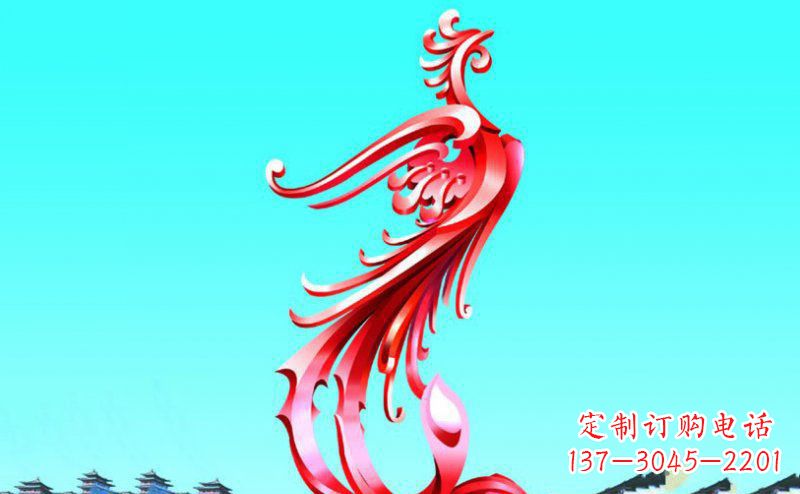 重庆精美的凤凰不锈钢塑料雕塑