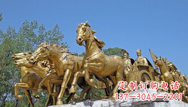 重庆中领雕塑:精美古典马车铜雕