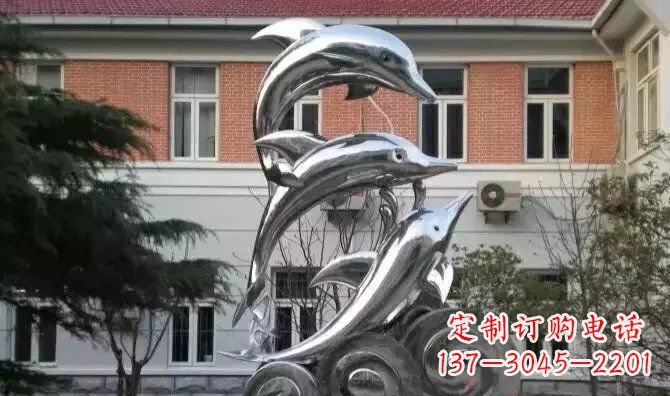 重庆广场海豚不锈钢雕塑