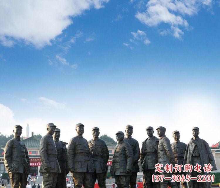 重庆广场红军人物石雕