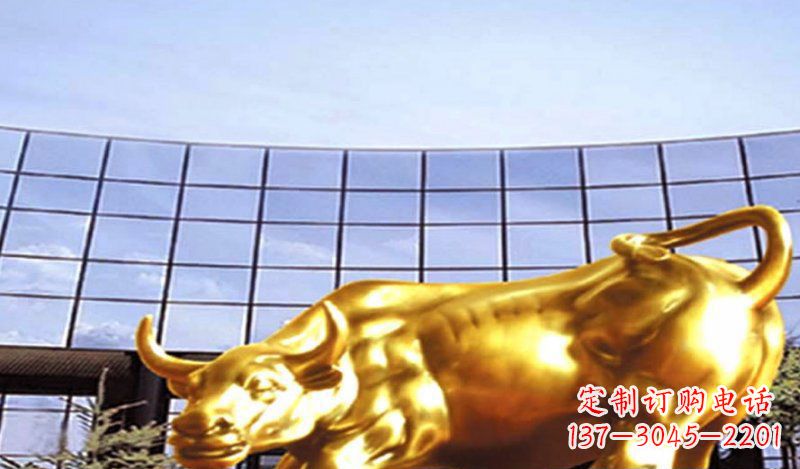 重庆广场华尔街牛动物铜雕