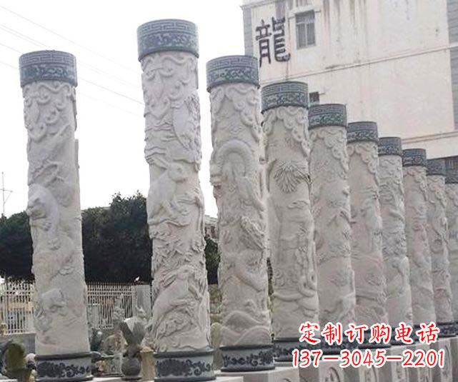 重庆中领雕塑大理石古典龙柱石雕