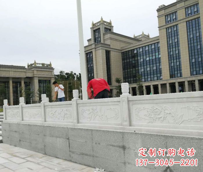 重庆广场景观大理石栏板雕塑 (2)