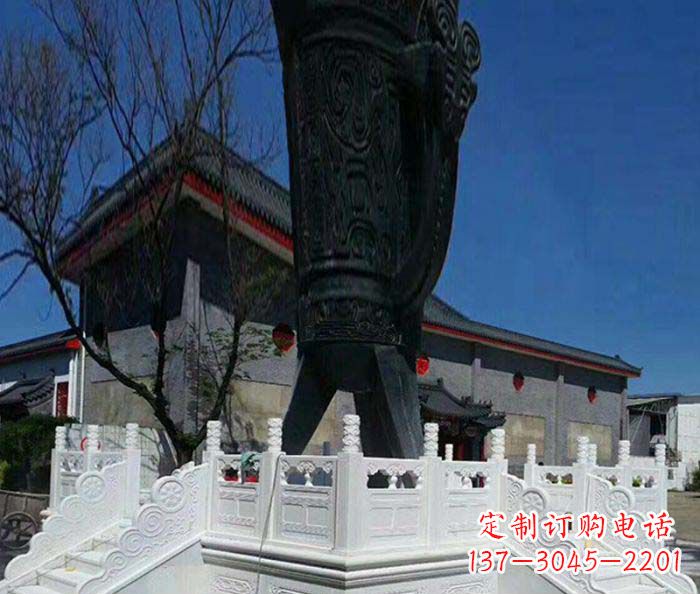 重庆广场景观汉白玉升旗台石雕