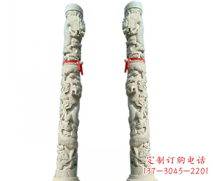 重庆时尚的盘龙柱石雕,给你不一样的空间
