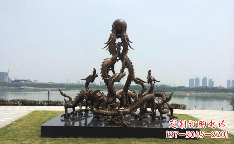 重庆广场九龙不锈钢雕塑