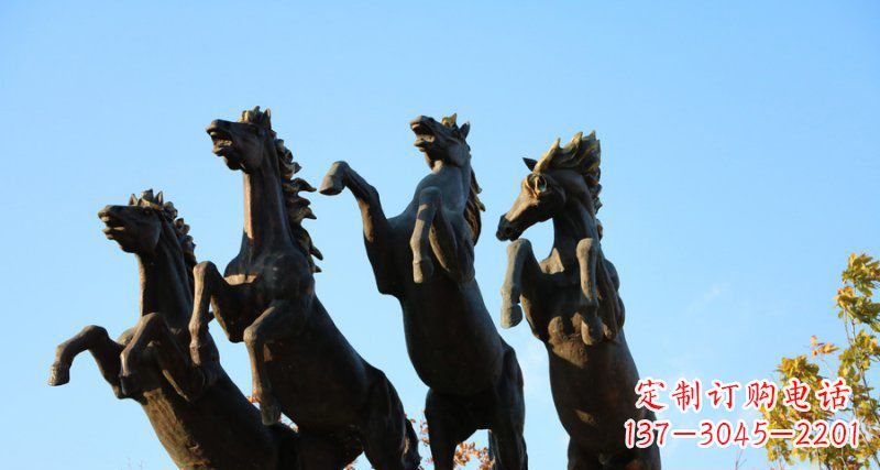 重庆广场立马动物铜雕 (2)