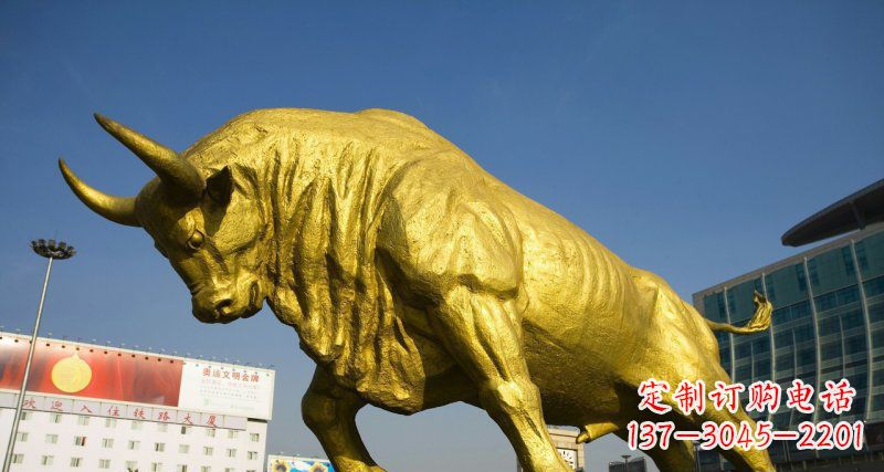 重庆广场牛动物铜雕