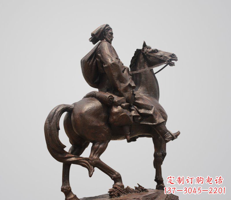 重庆广场欧式骑马人景观铜雕
